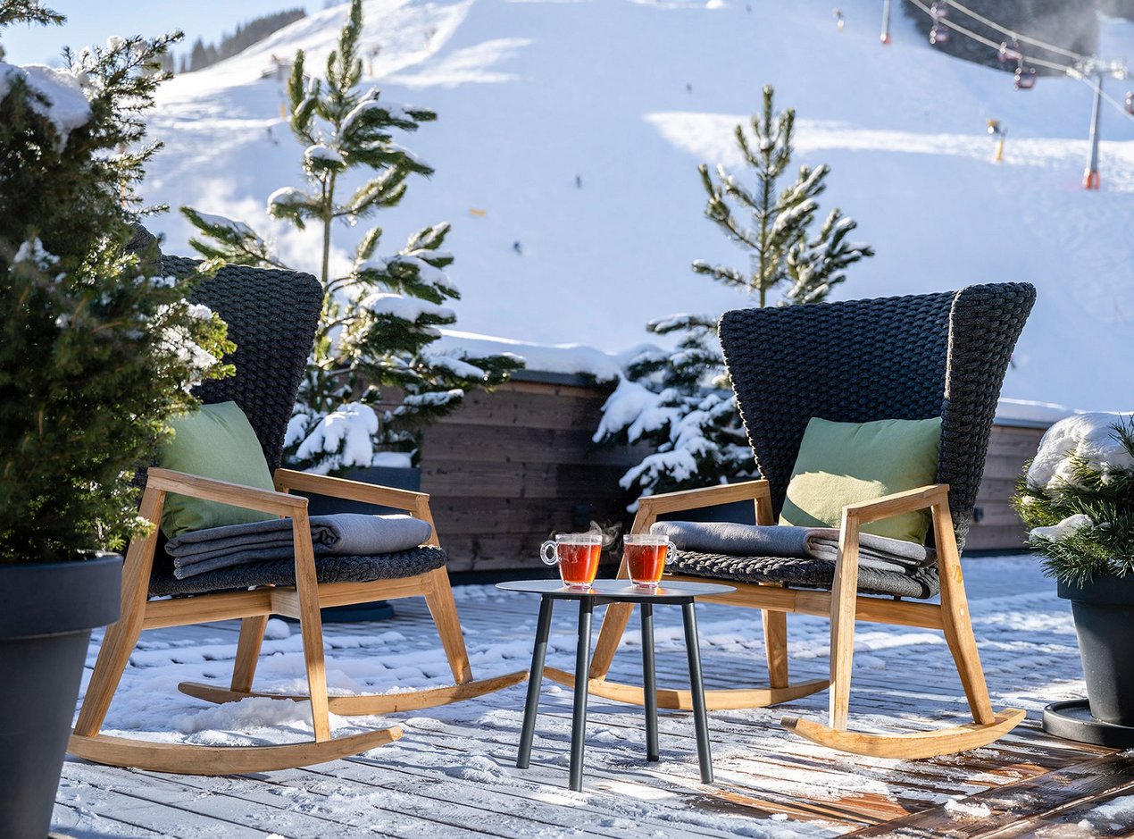 Roof terrace at the Das Zwölferhaus Roof terrace at the Das Zwölferhaus