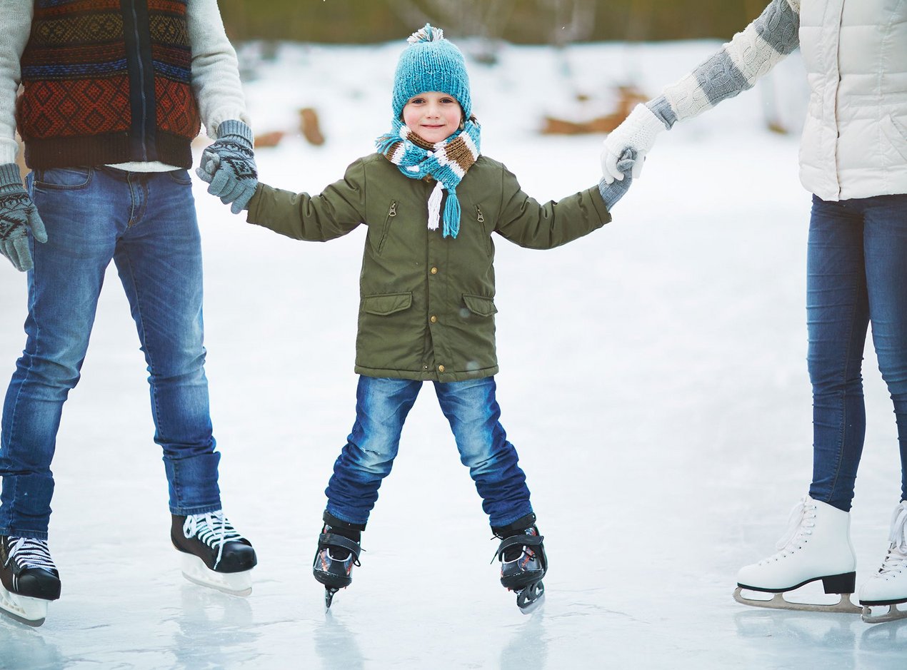 Family ice-skating