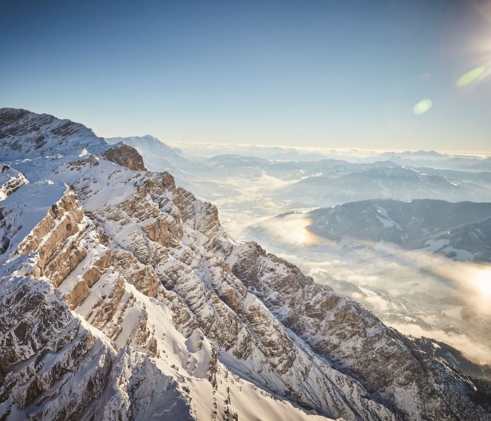 Verschneite Gipfel Saalbach Hinterglemm Verschneite Gipfel Saalbach Hinterglemm