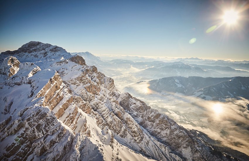 Verschneite Gipfel Saalbach Hinterglemm