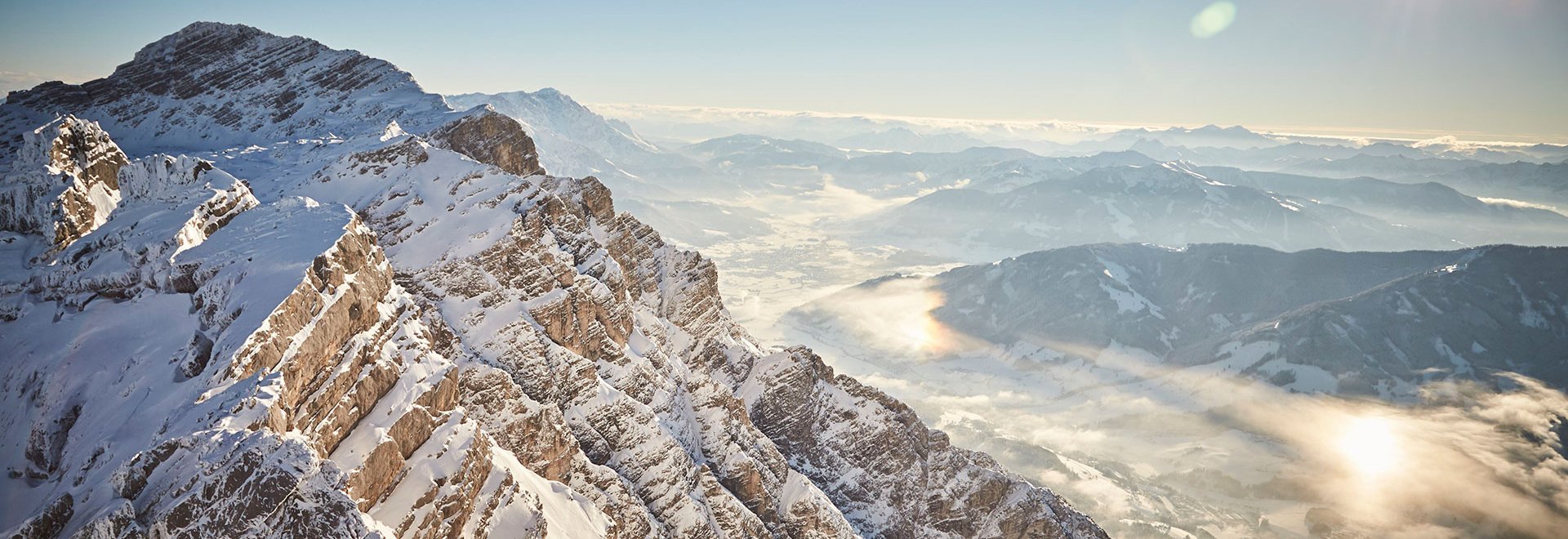 Verschneite Gipfel Saalbach Hinterglemm