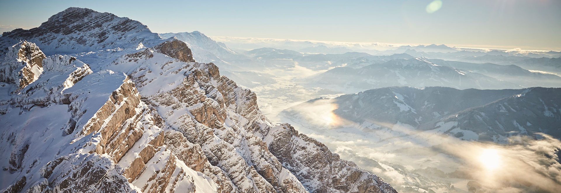 Verschneite Gipfel Saalbach Hinterglemm