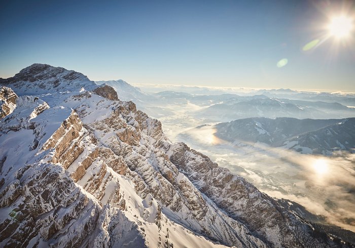 Verschneite Gipfel Saalbach Hinterglemm