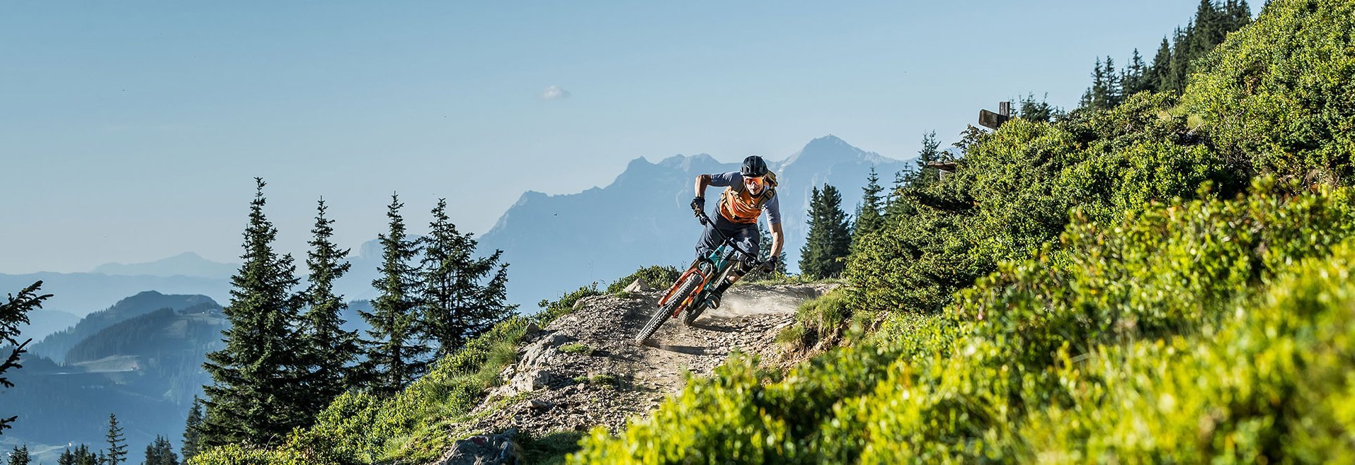 Moutain biking Saalbach Hinterglemm panorama