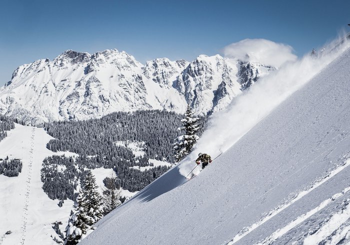 Freerider in the deep snow Freerider in the deep snow