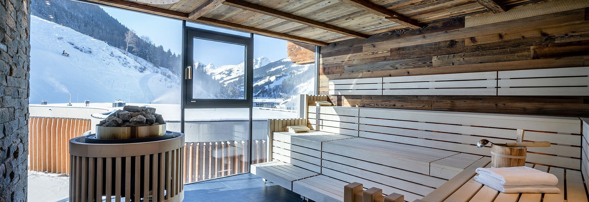 Panorama Sauna Innenansicht