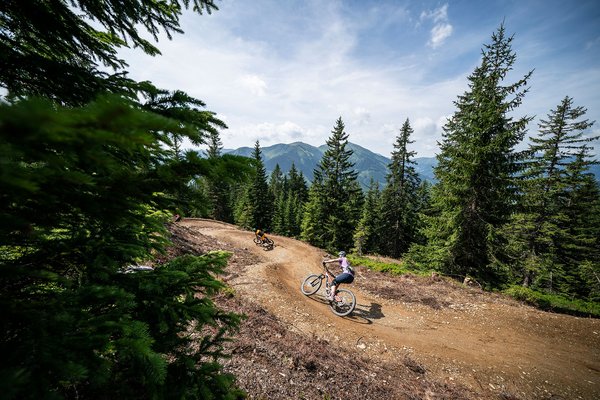 Moutainbiker unterwegs in Saalbach Hinterglemm